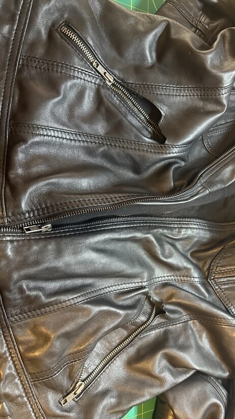 Leather Jacket Before repair