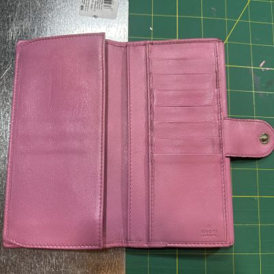 Pink Gucci Wallet Redye after